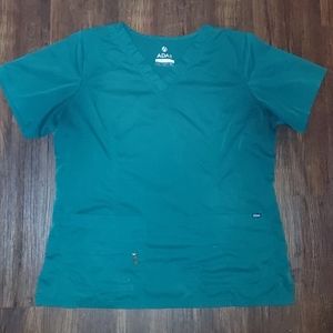 Adar Pro Women's 2XL XXL Green Scrub Top Shirt